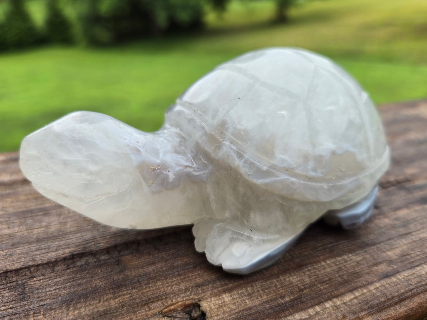 Agate Quartz Turtle Carving