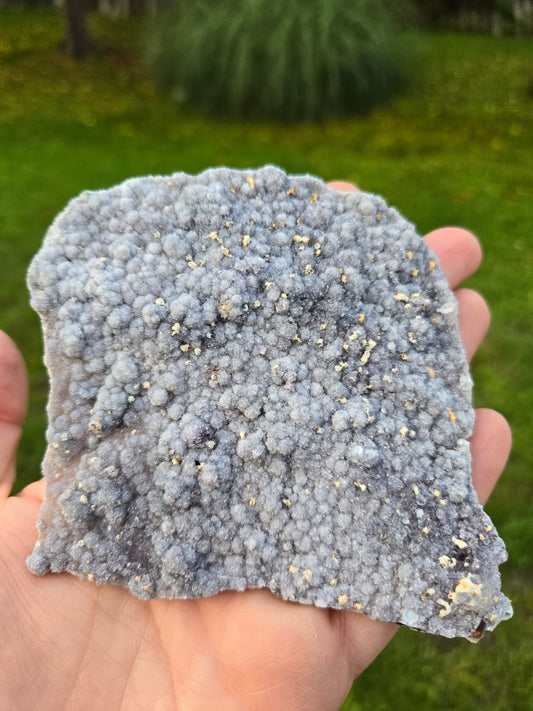 Chalcedony Crust with Amethyst (Natural Crack / Unrepaired)