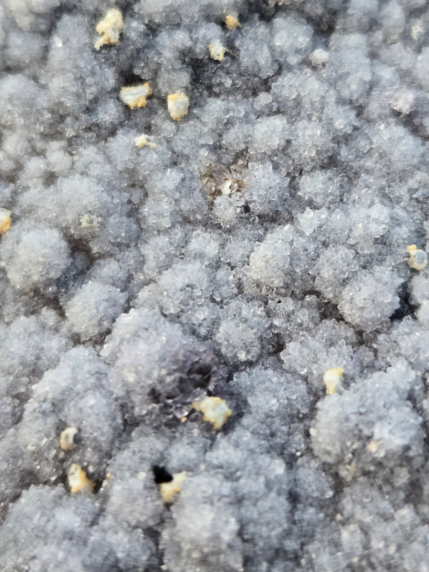 Chalcedony Crust with Amethyst (Natural Crack / Unrepaired)