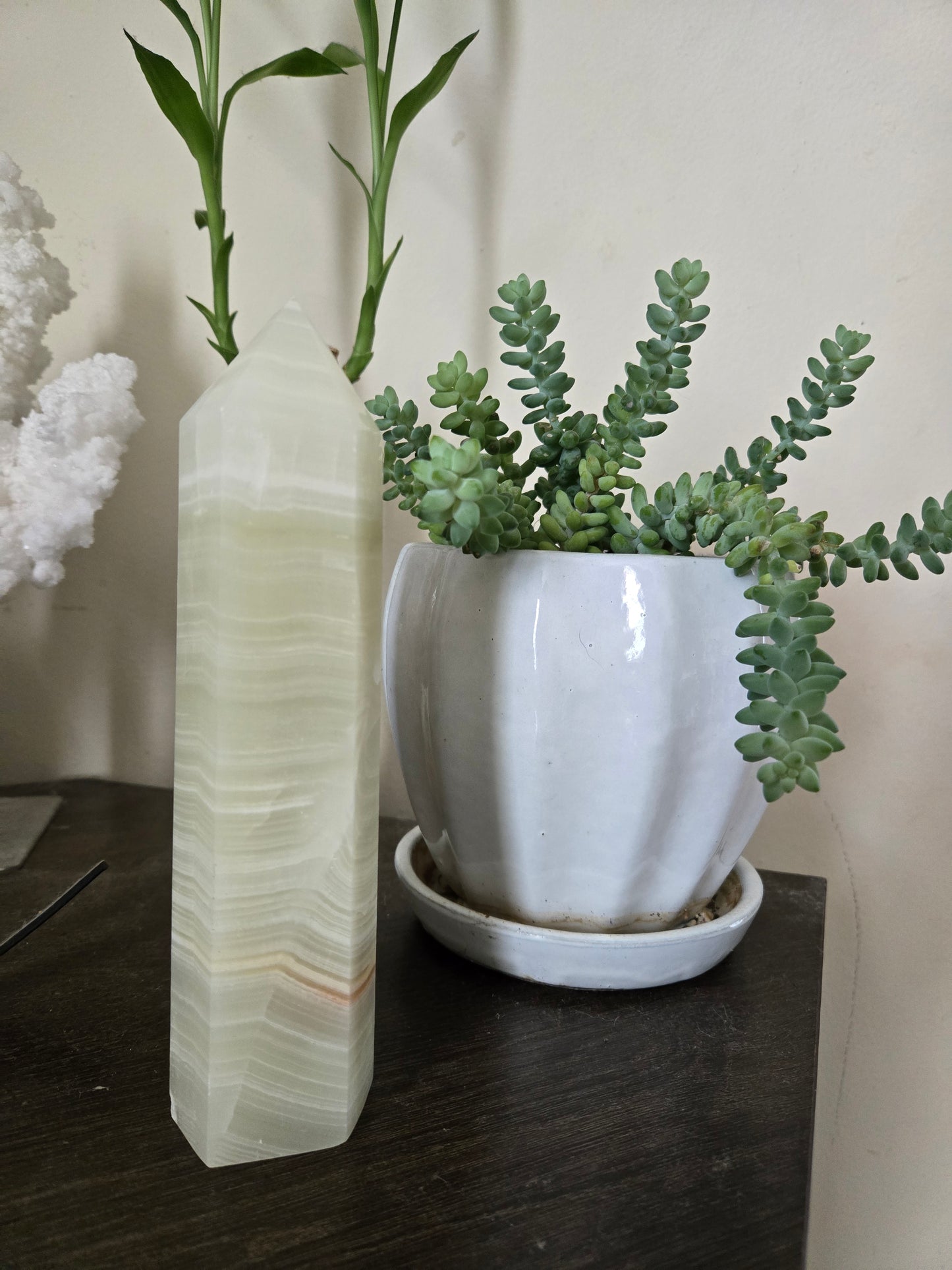 XL Banded Green Calcite