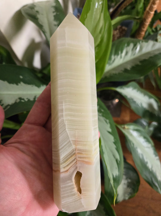 XL Banded Green Calcite