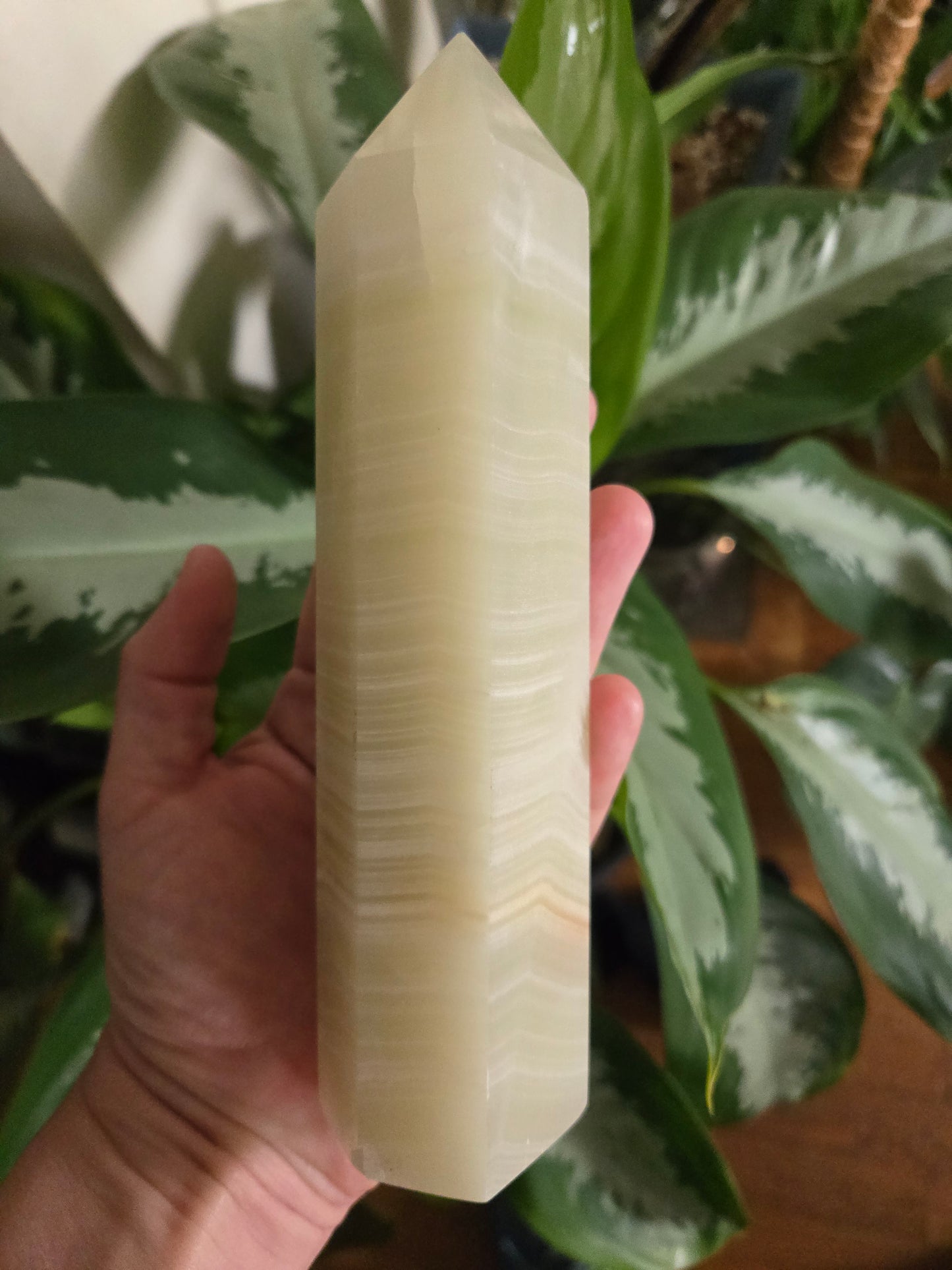 XL Banded Green Calcite