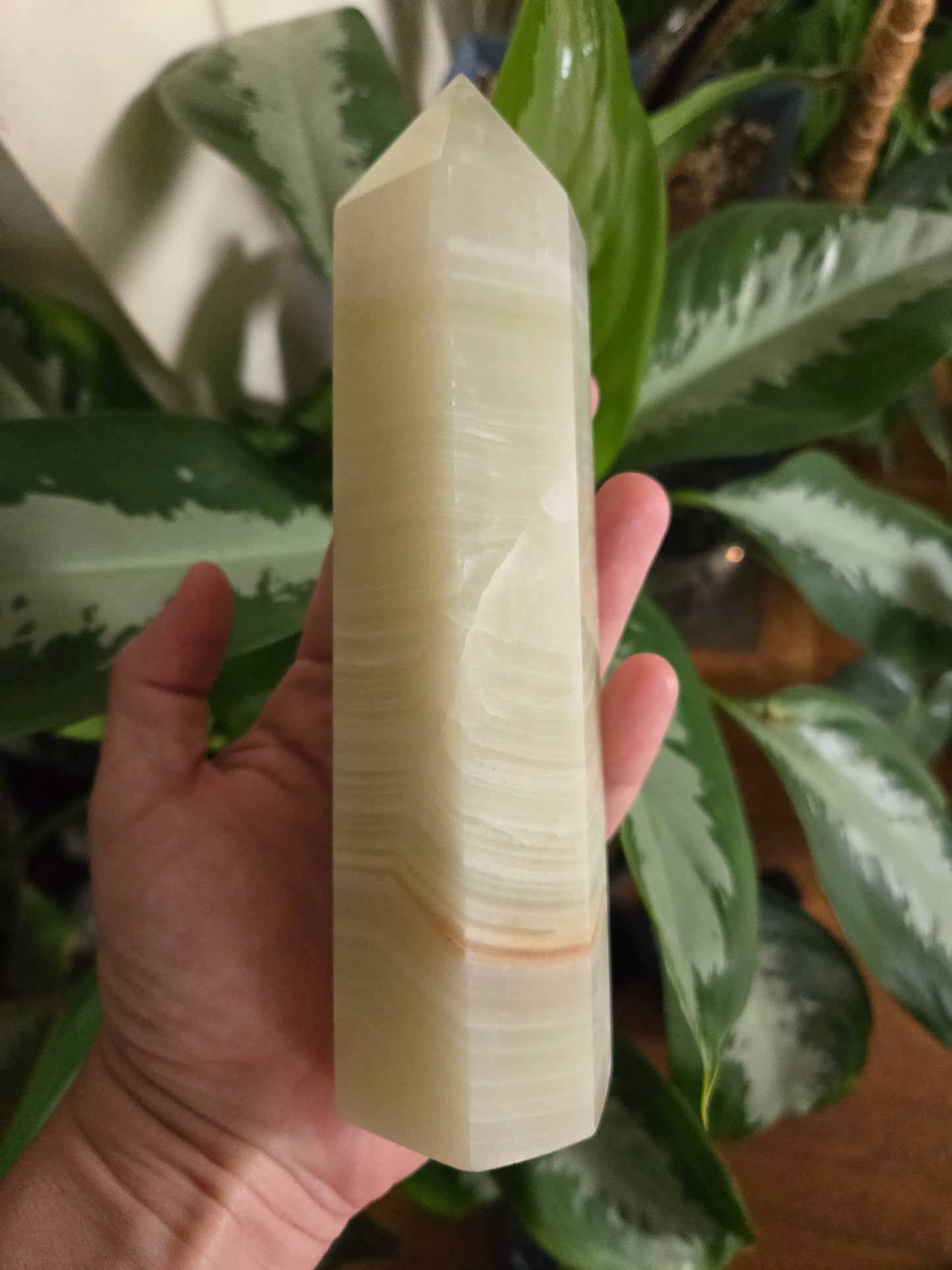 XL Banded Green Calcite