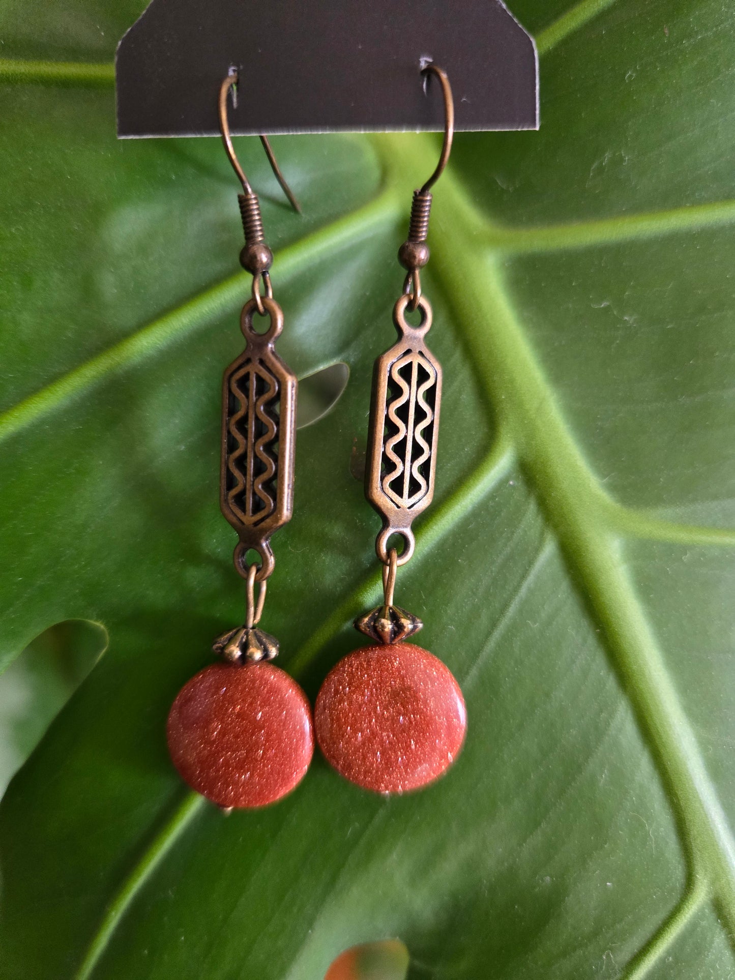 Goldstone Earrings