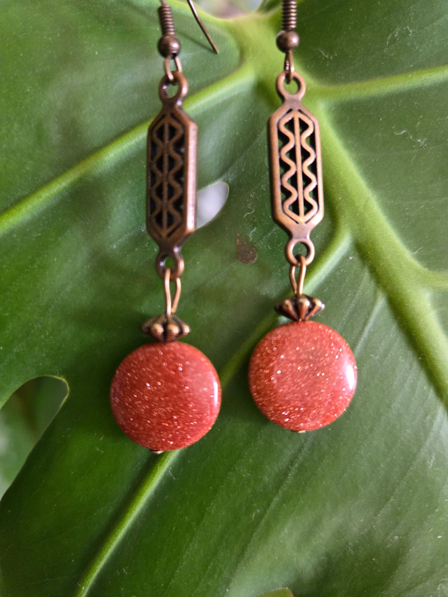 Goldstone Earrings