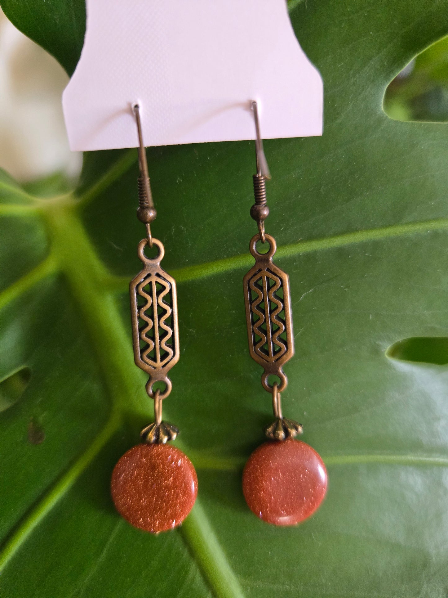 Goldstone Earrings