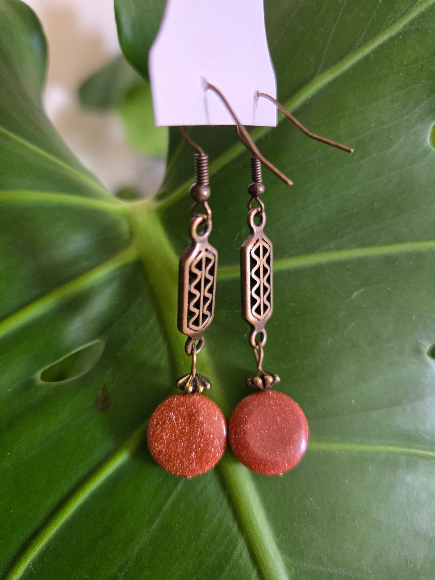 Goldstone Earrings