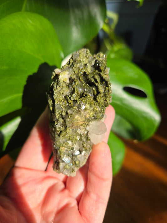 Forest Epidote with Quartz