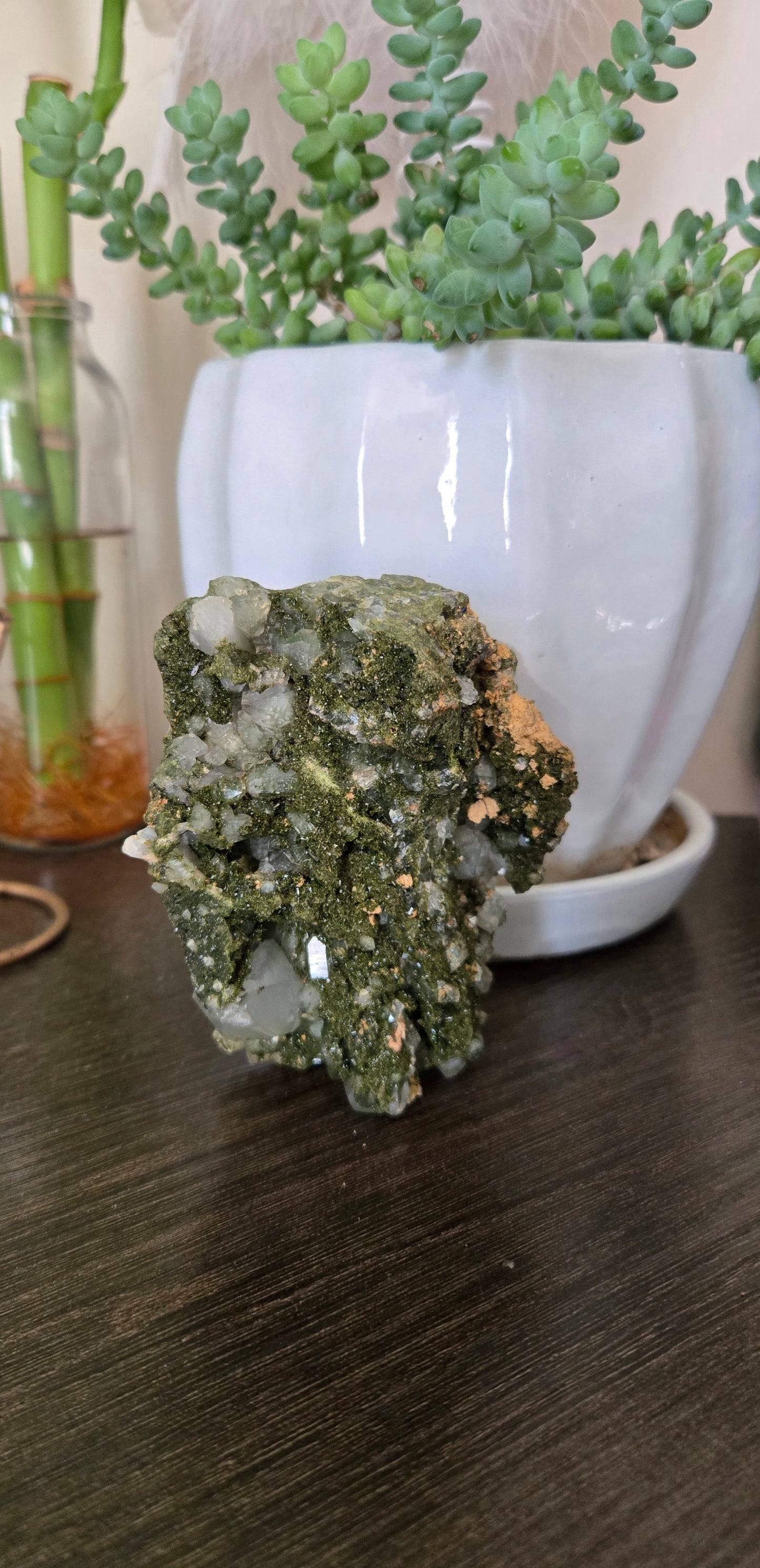 Forest Epidote with Quartz