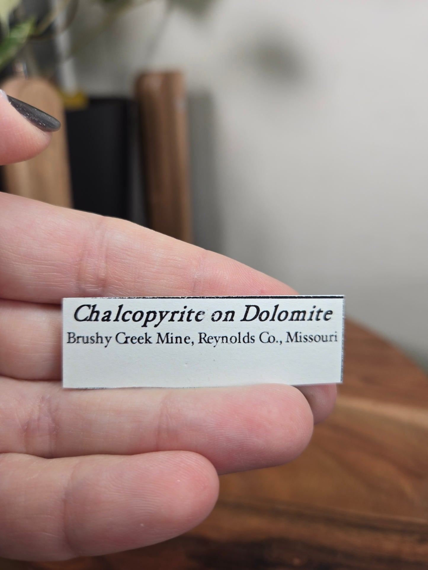 Chalcopyrite on Dolomite from Brushy Creek Mine