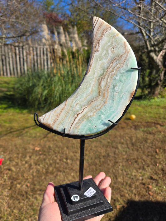 Pistachio Calcite Moon