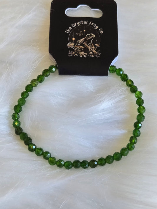 4mm Diopside Faceted Bracelet