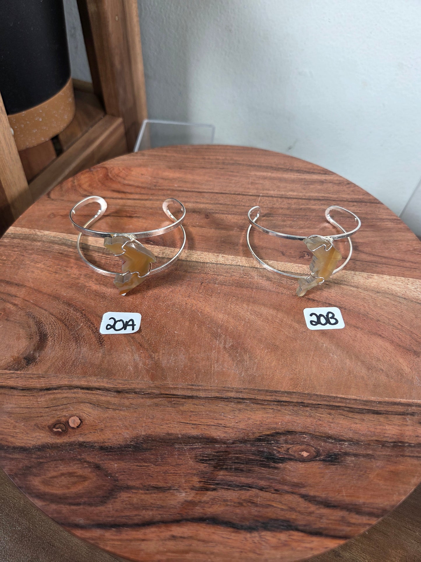 Agate Dolphin Bangle Bracelets