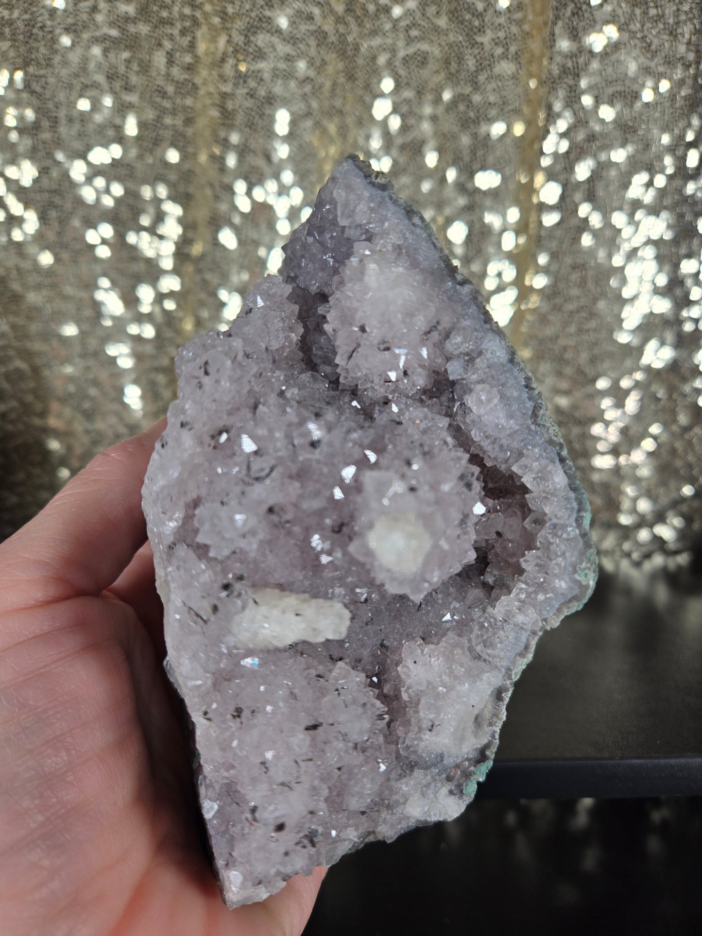 Amethyst Cutbase with Stalactites