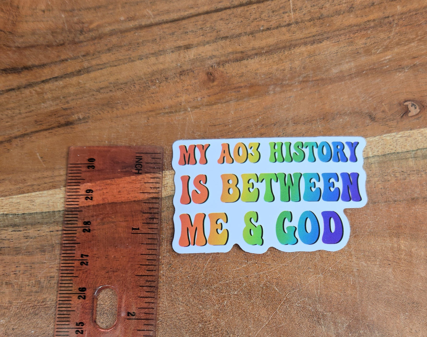 My A03 History is Between Me and God Sticker