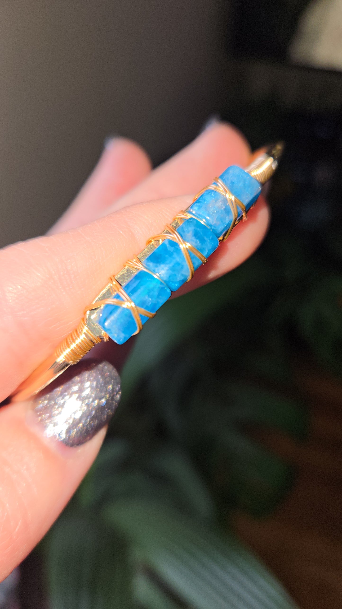 Apatite Cuff Braclet