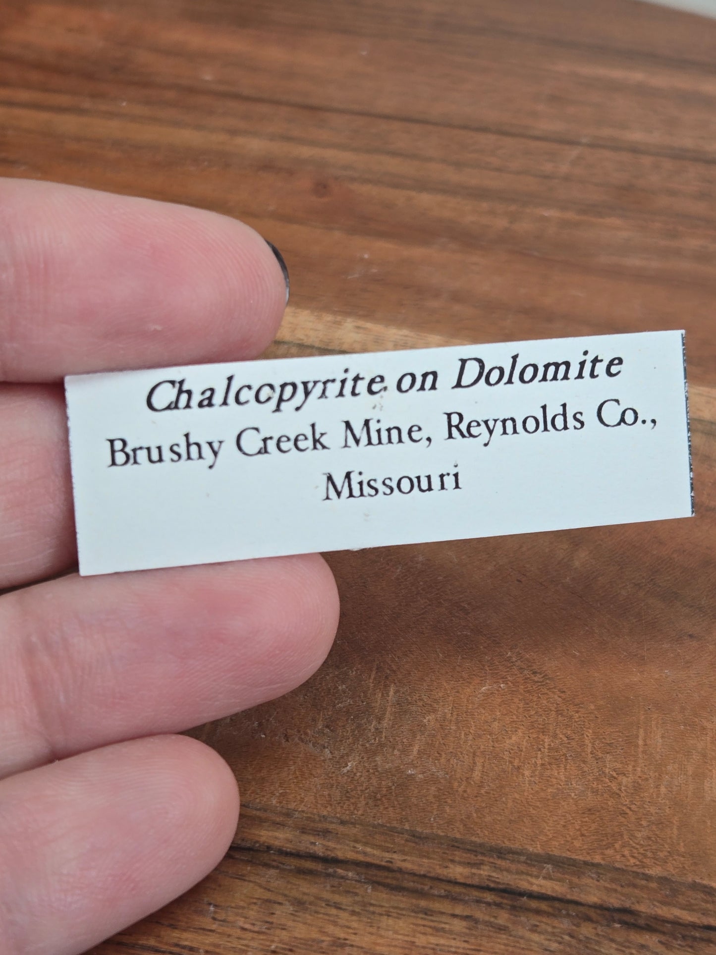 Chalcopyrite on Dolomite Brushy Creek Mine