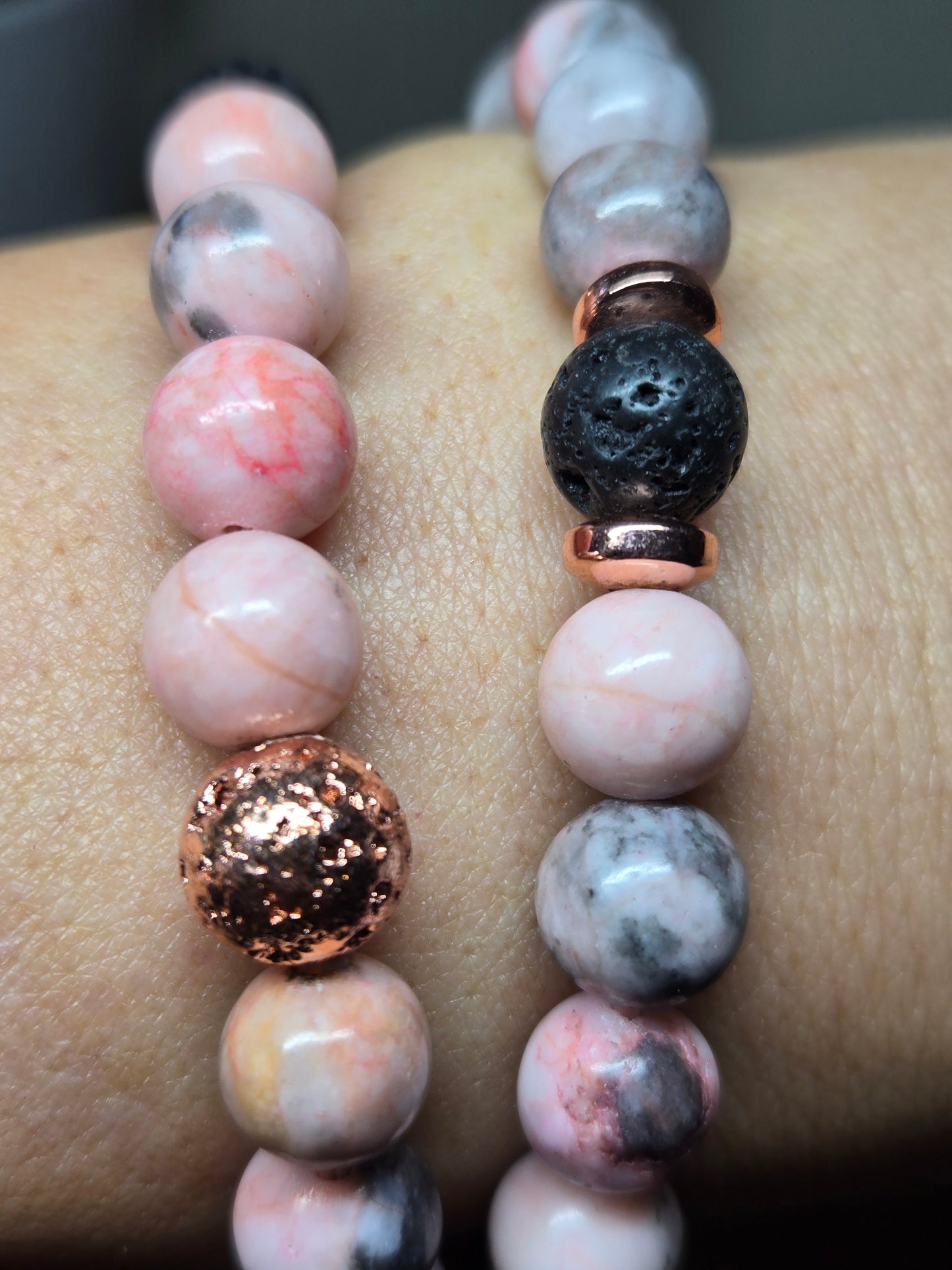 Pink Zebra Braclet 8mm