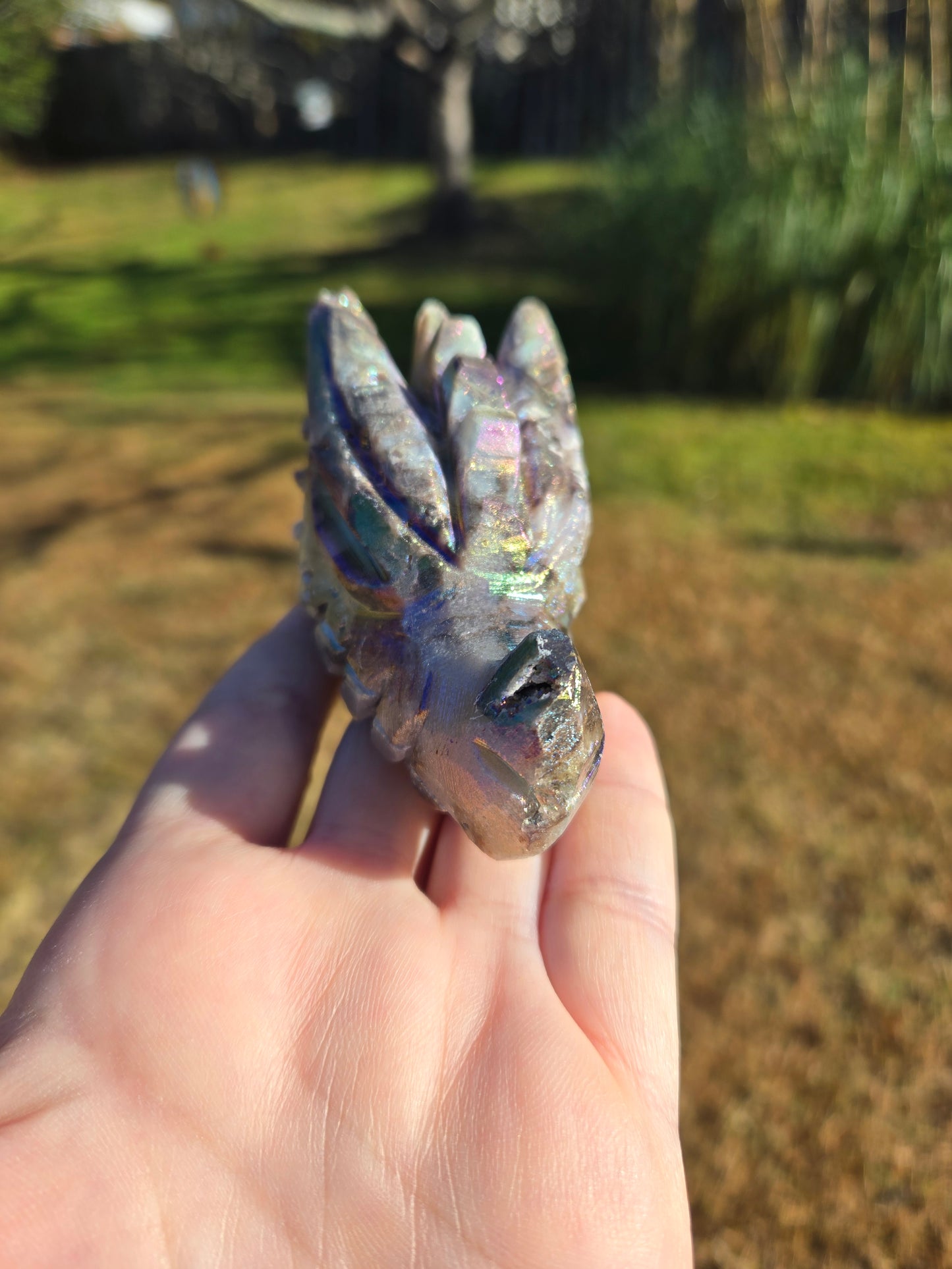 Aura Coated Sphalerite Dragon Head