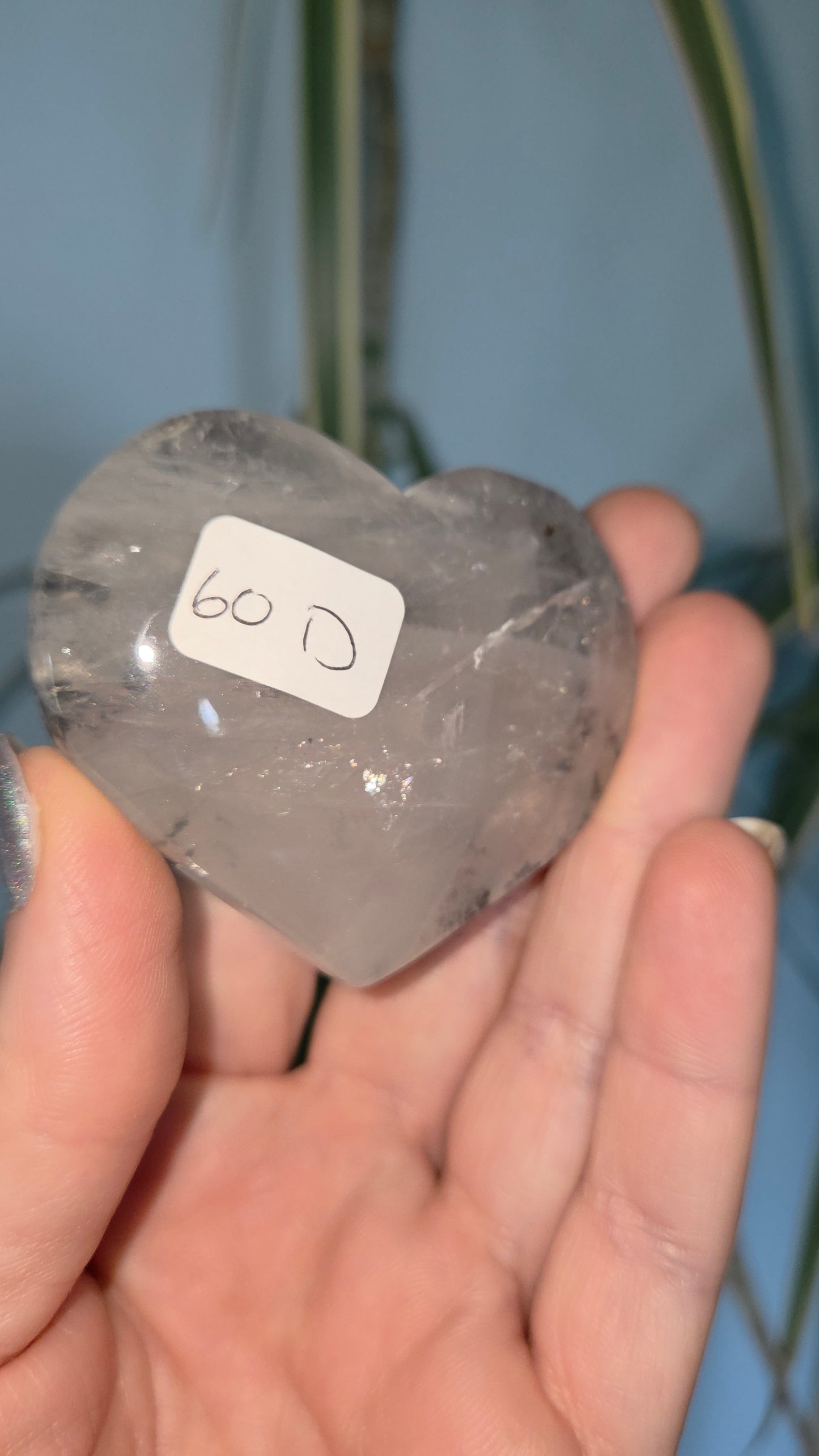 Dendritic Rose Quartz Heart