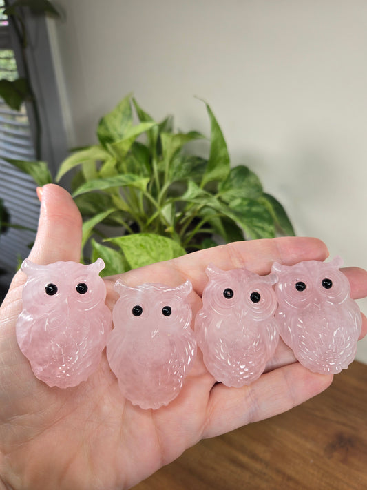 Rose Quartz Owl