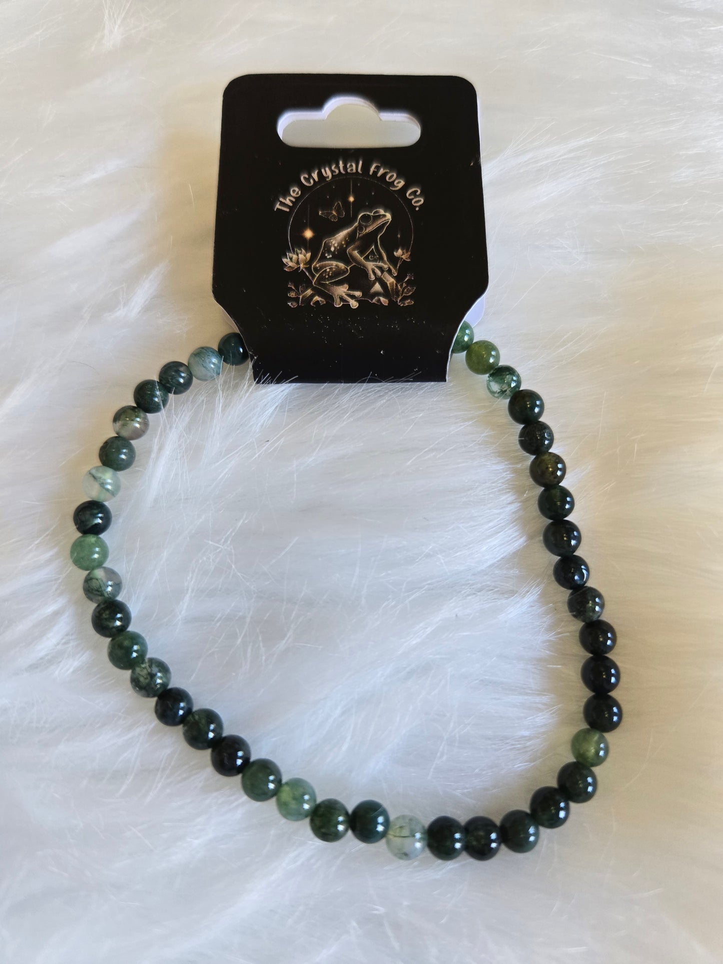 4mm Moss Agate Braclets (7.5)