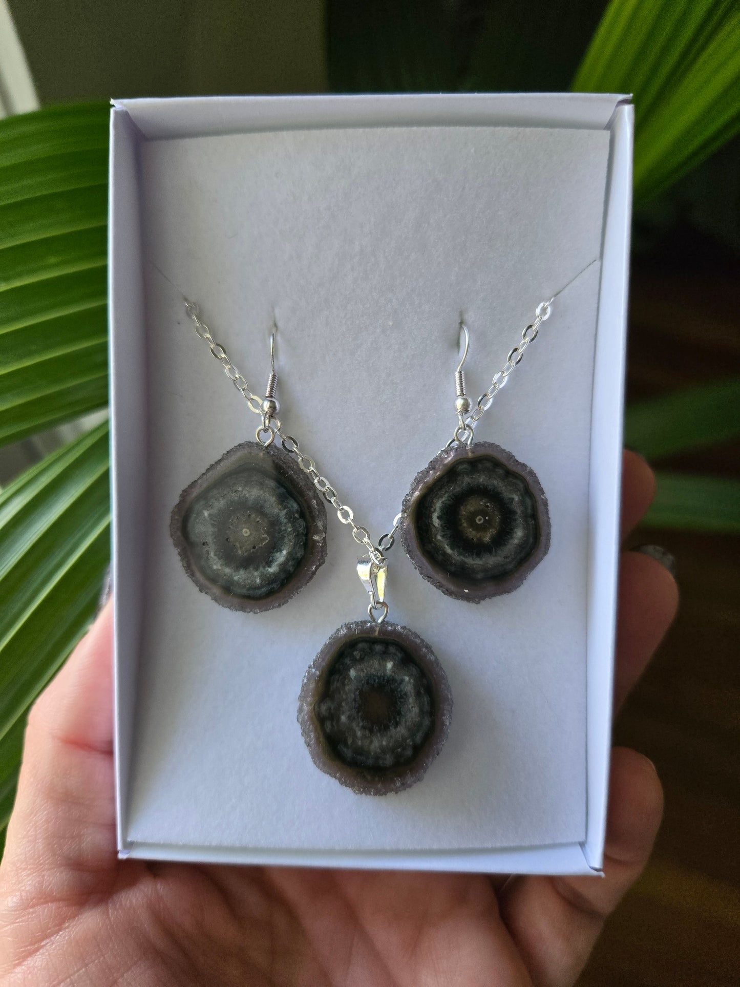 Stalactite Slices Set (Earrings & Necklace)