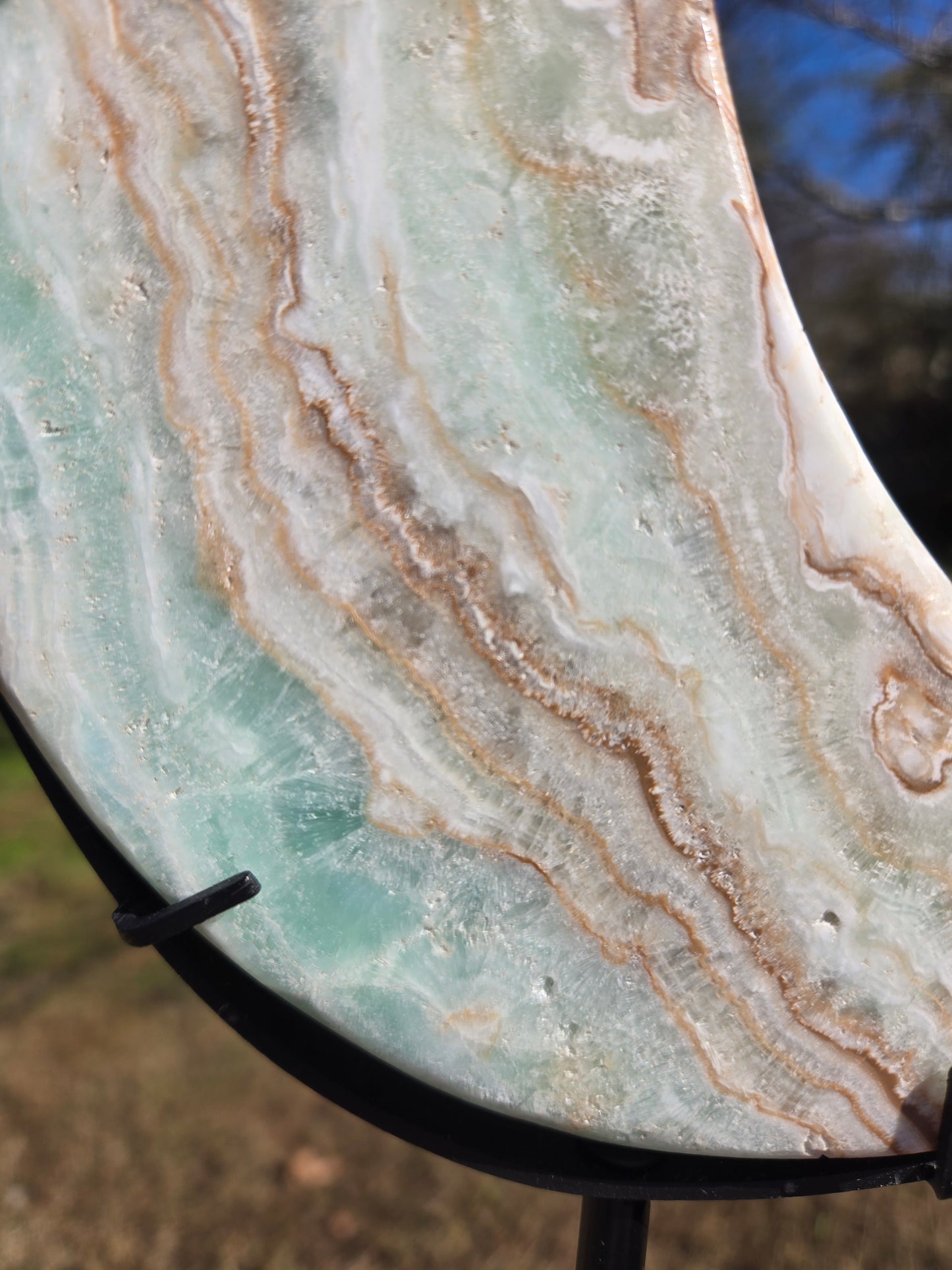Pistachio Calcite Moon