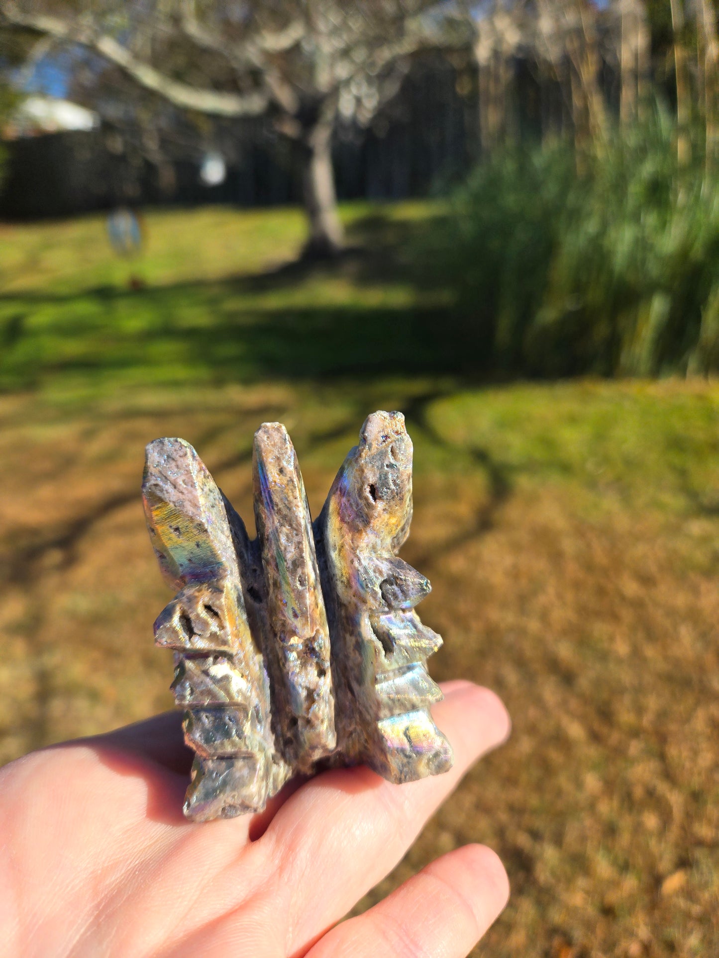 Aura Coated Sphalerite Dragon Head