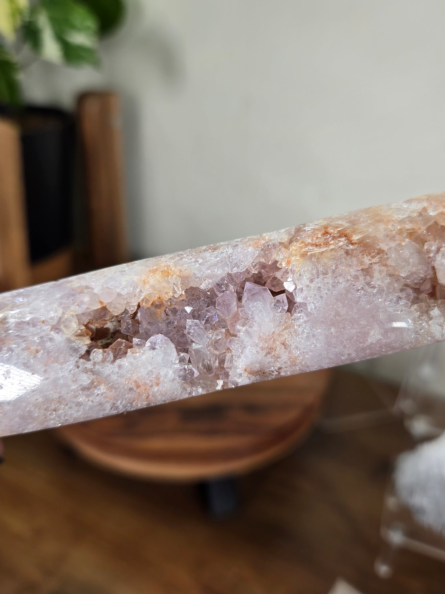 Pink Amethyst Slab on Stand