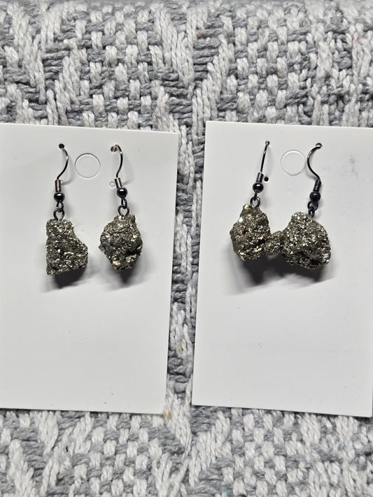 Pyrite Chunk Earrings