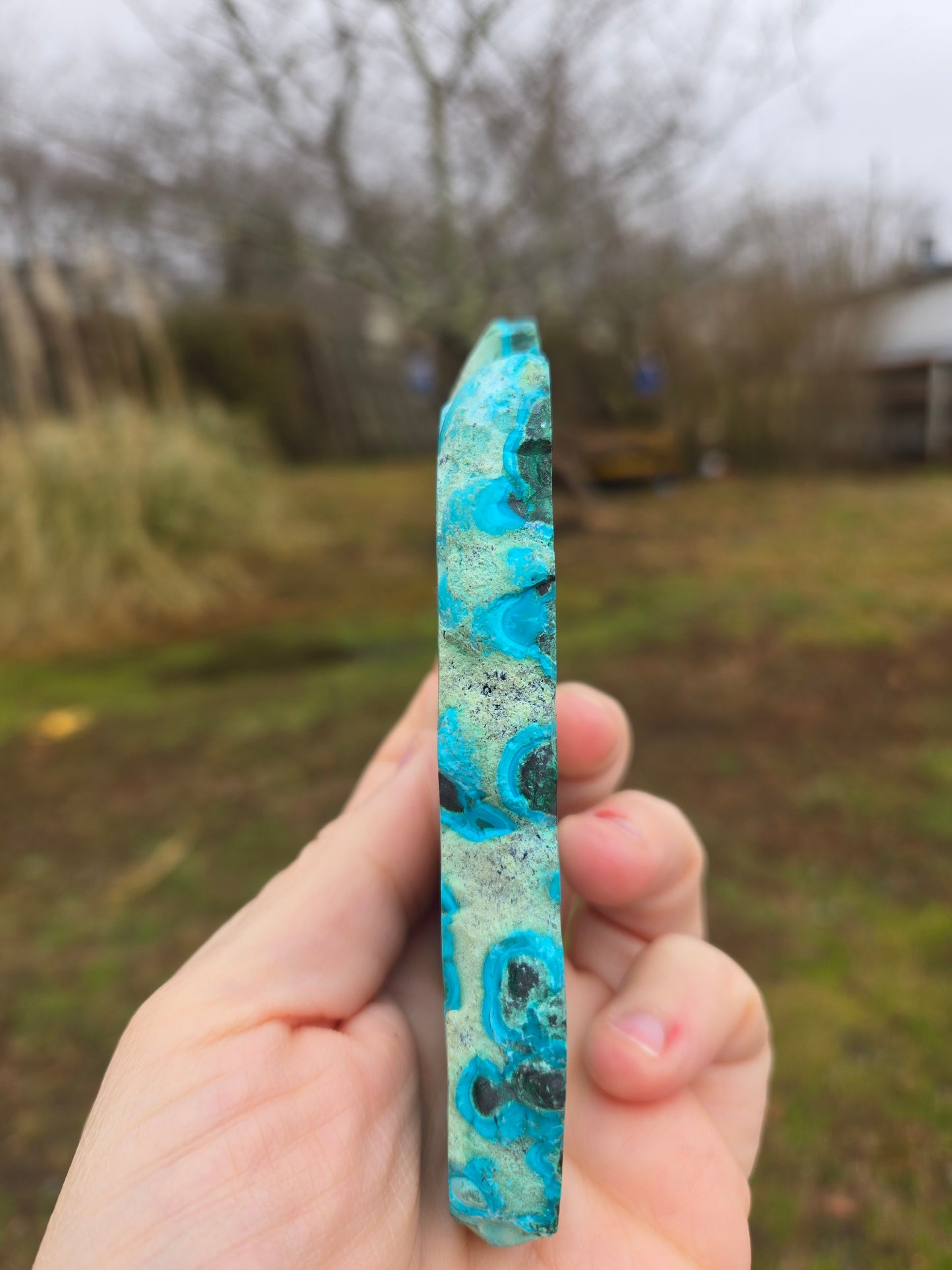 Malachite and Chrysocolla Slab
