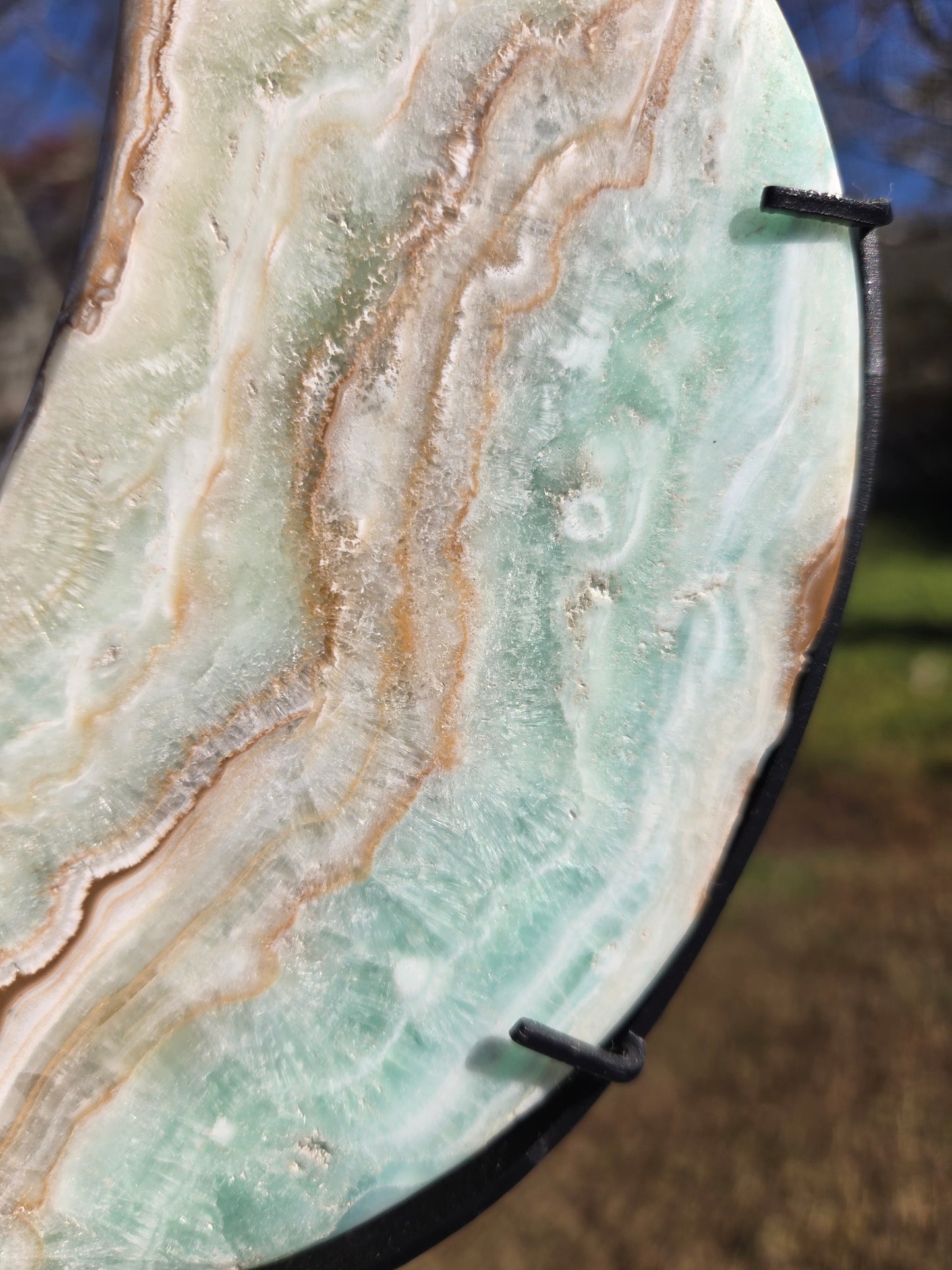 Pistachio Calcite Moon