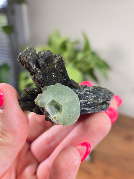 Epidote and Prehnite Ball Specimen
