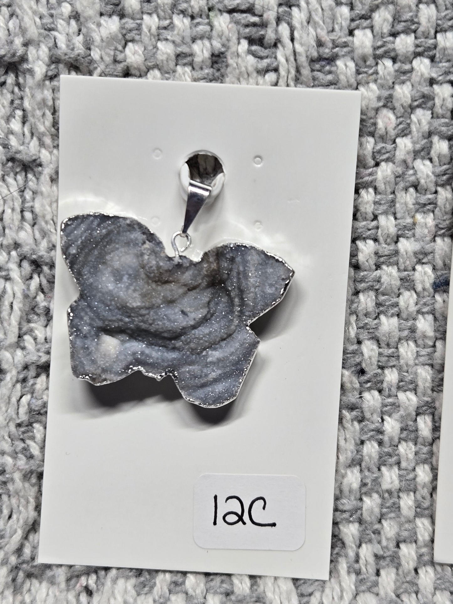 Druzy Chalcedony Butterfly Pendant 🦋