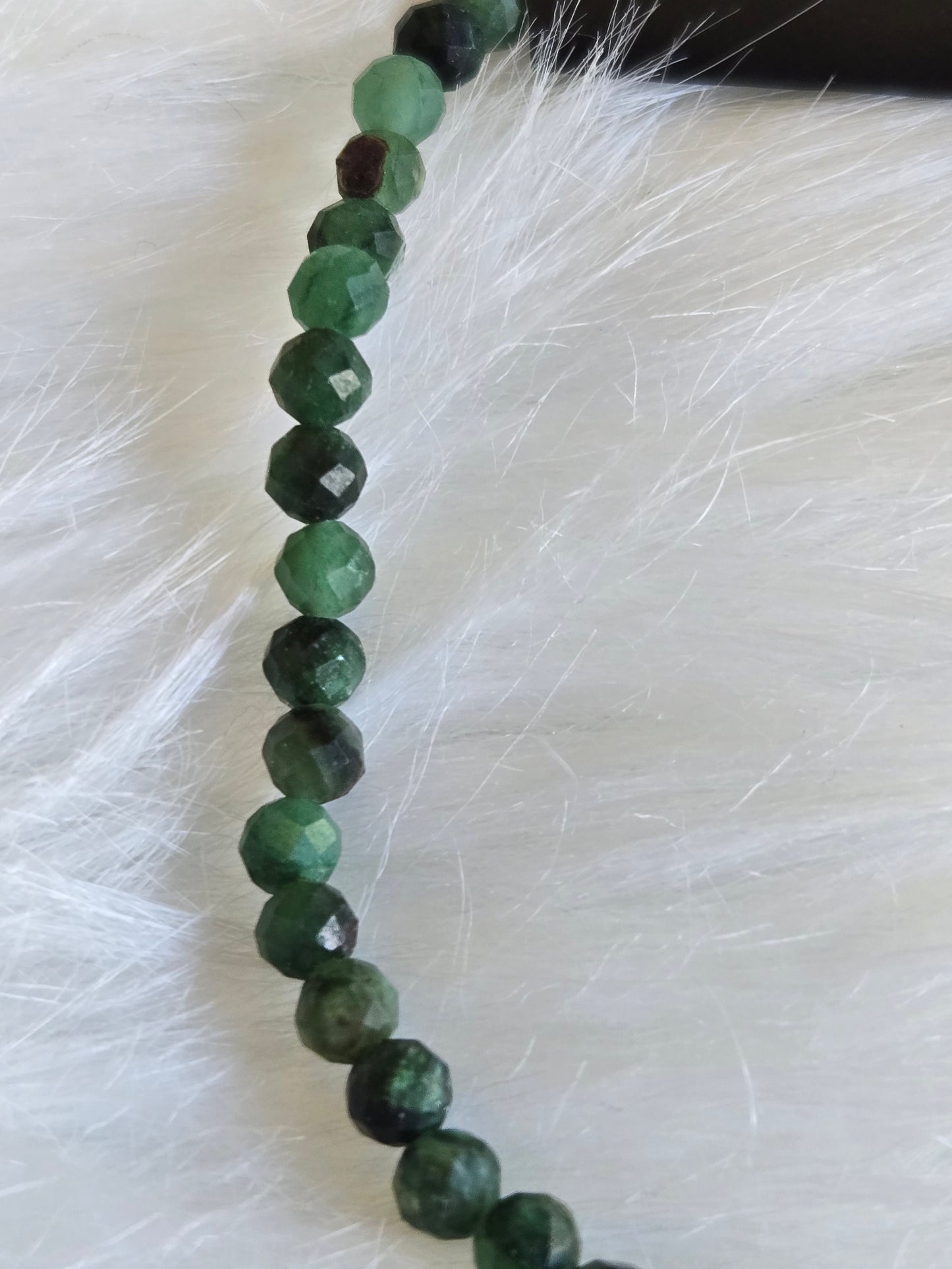 4mm Emerald Faceted Bracelet (7.5)
