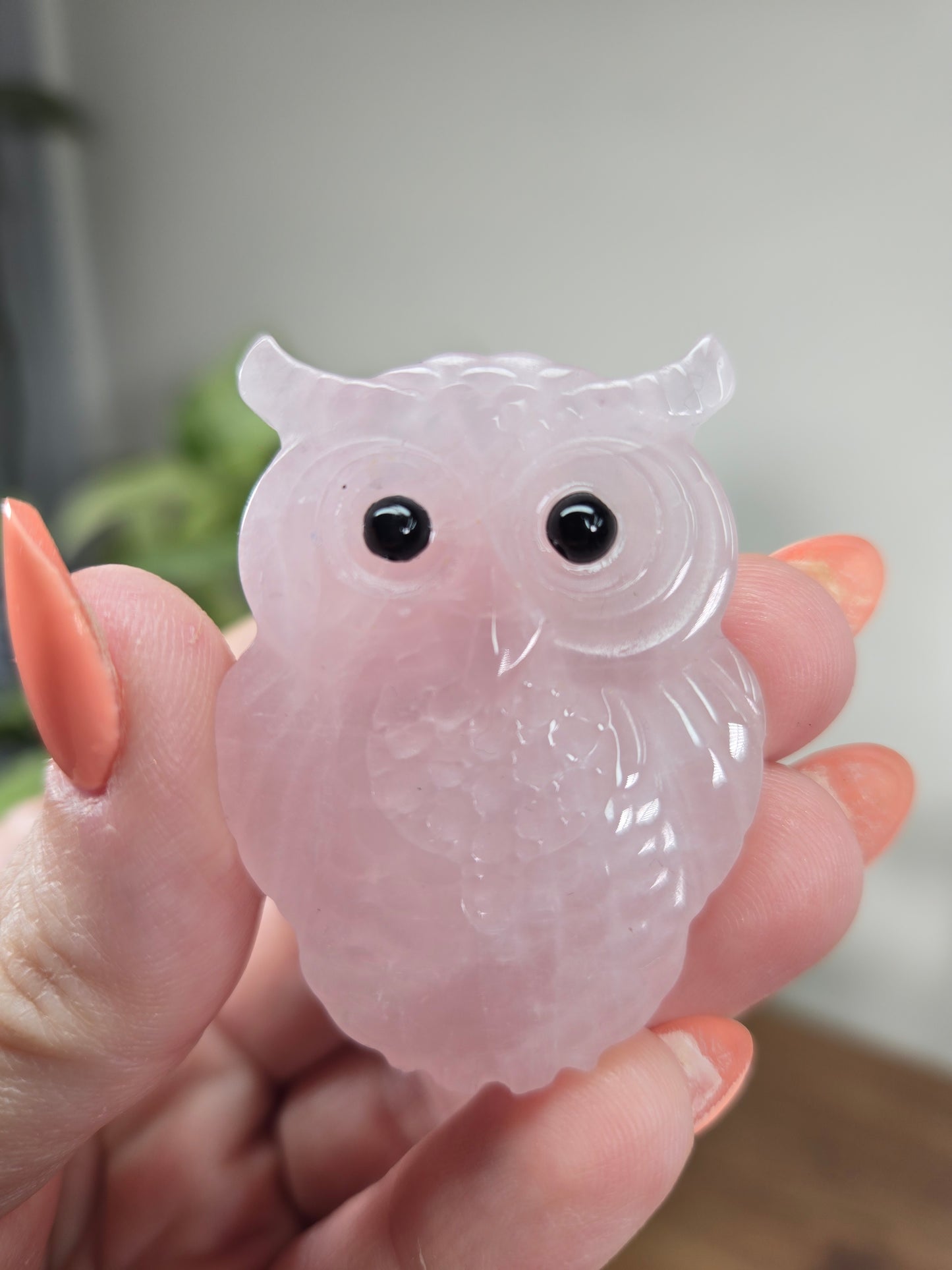 Rose Quartz Owl