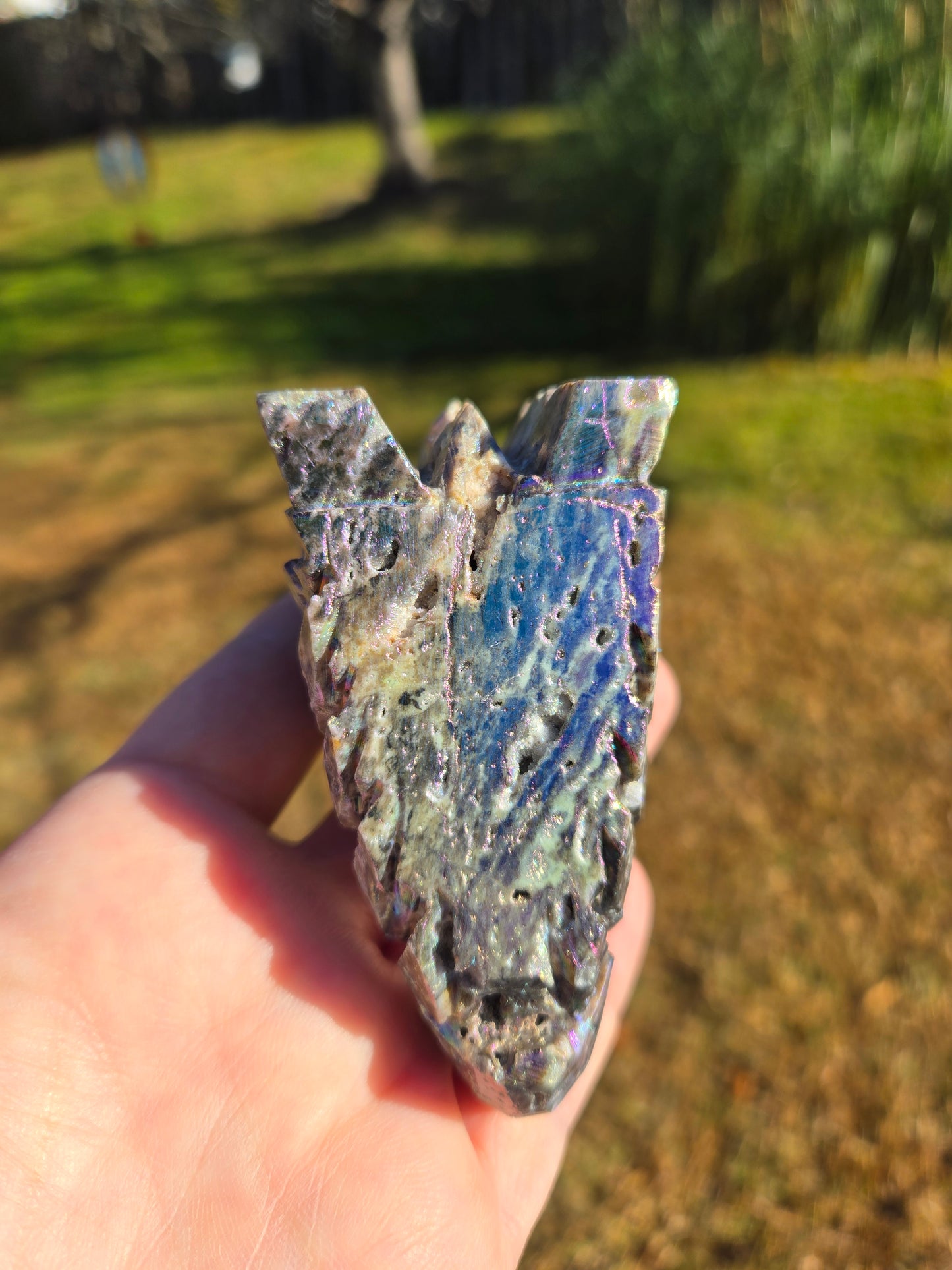 Aura Coated Sphalerite Dragon Head
