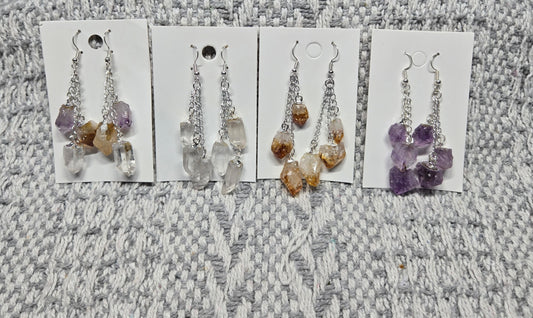 3 Point Dangle Earrings