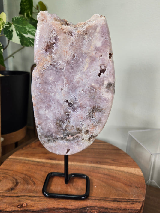 Pink Amethyst Slab on Stand
