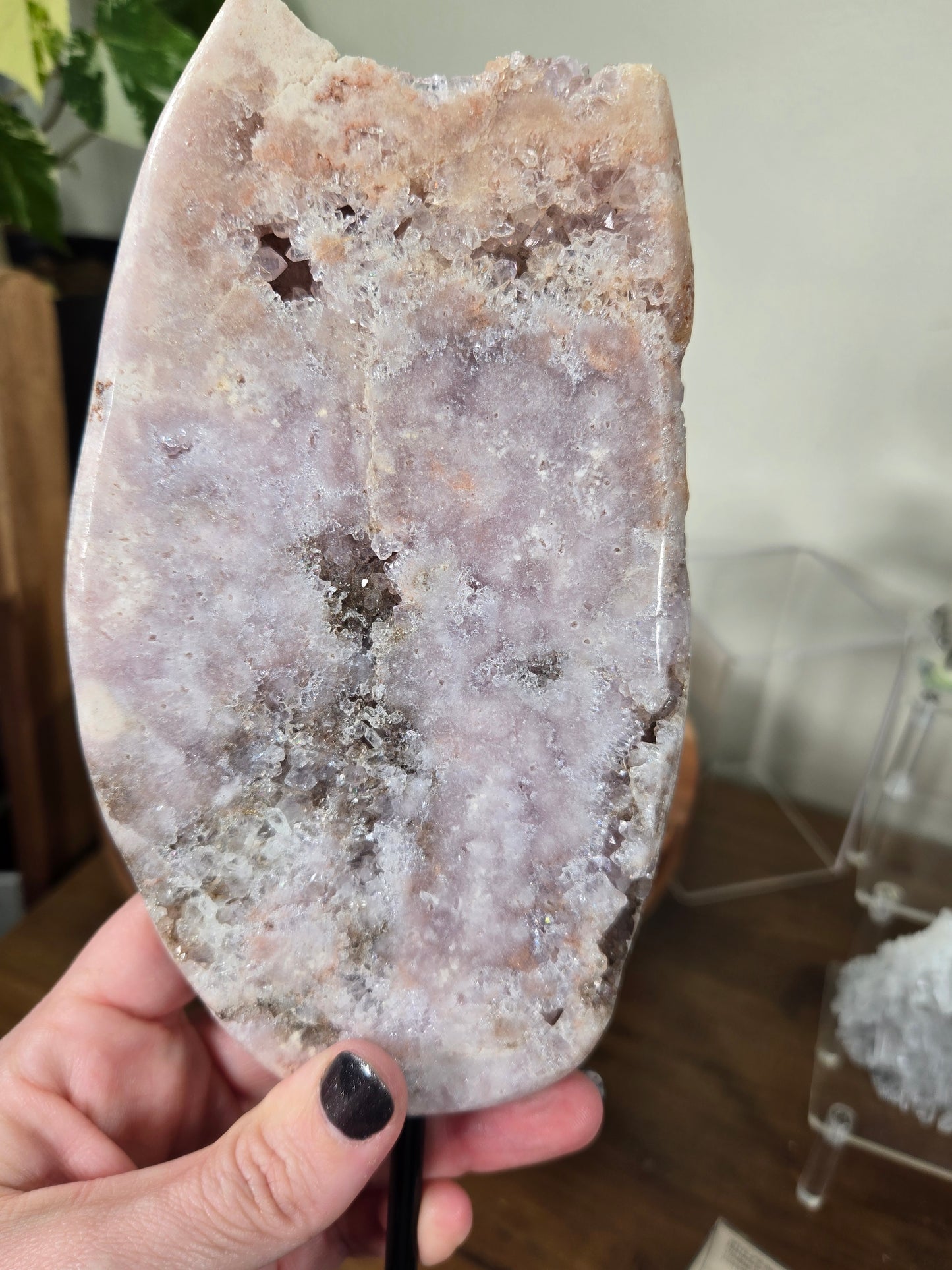 Pink Amethyst Slab on Stand