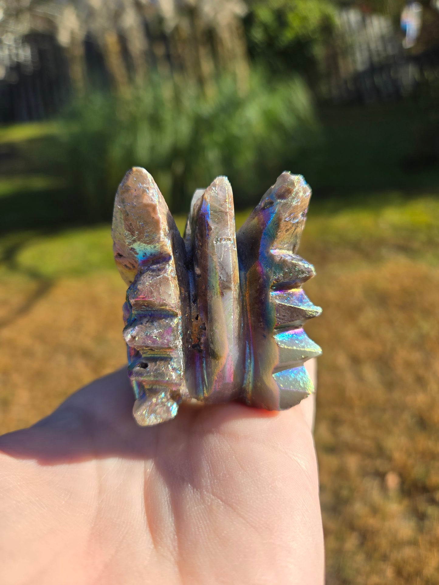 Aura Coated Sphalerite Dragon Head