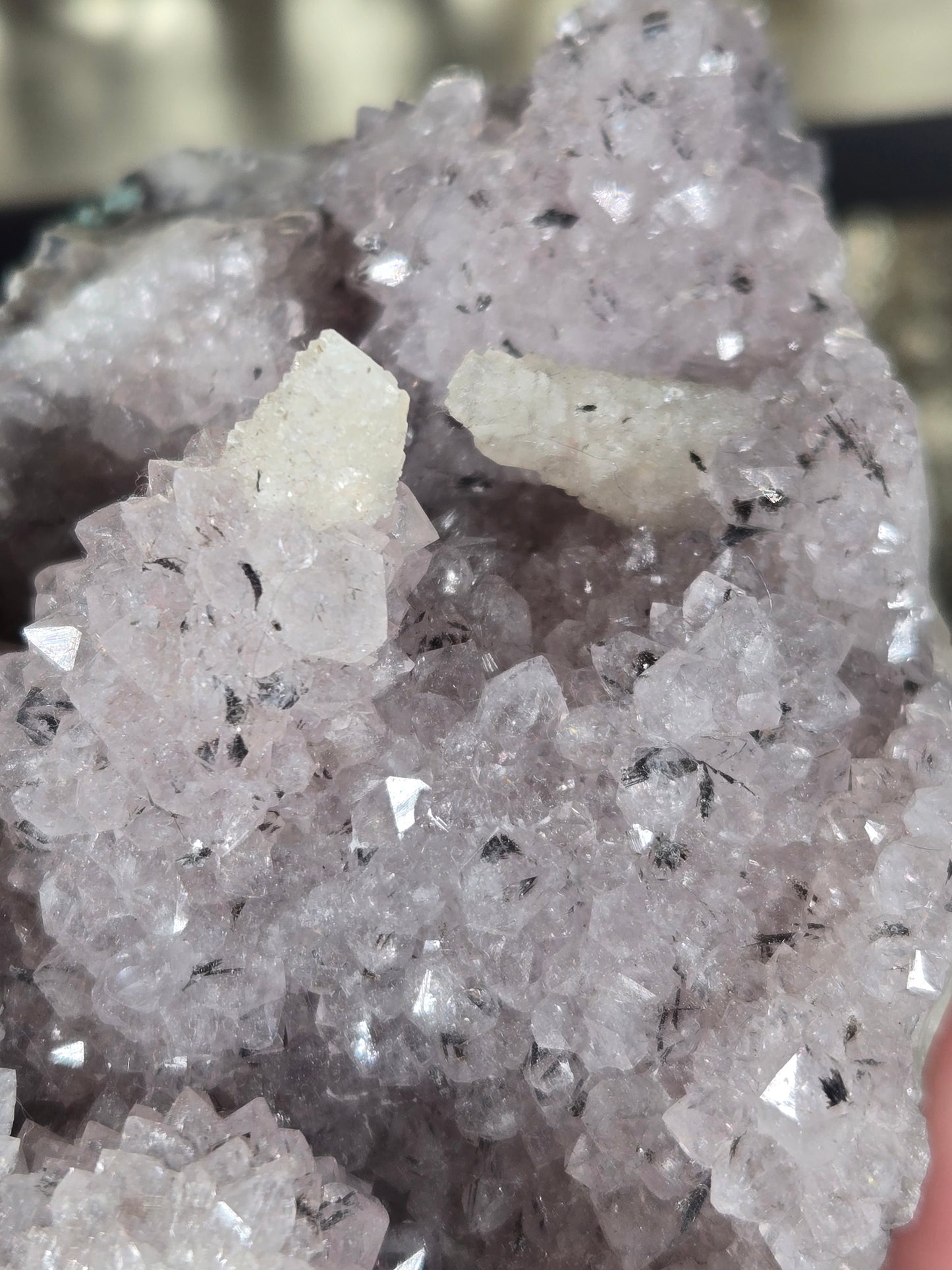 Amethyst Cutbase with Stalactites