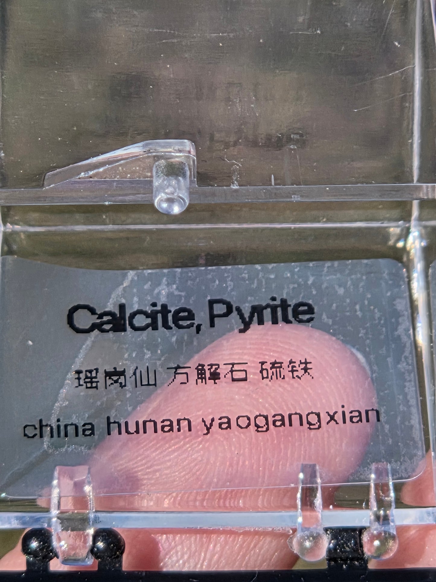 Calcite/ Pyrite from China Perky Box