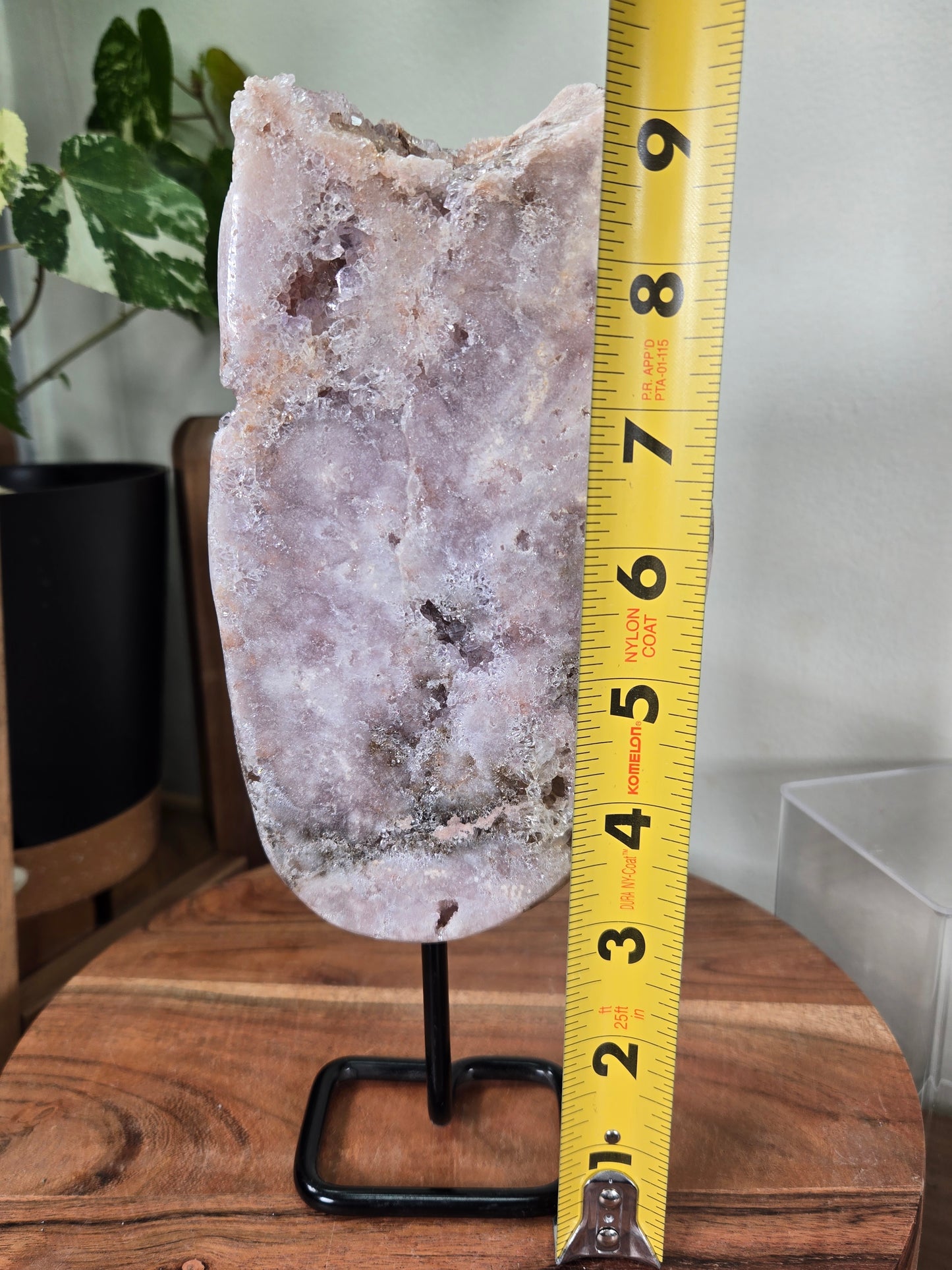 Pink Amethyst Slab on Stand