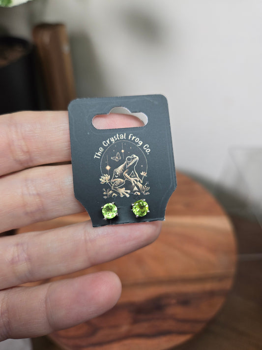 Peridot Earrings .925 Sterling Silver