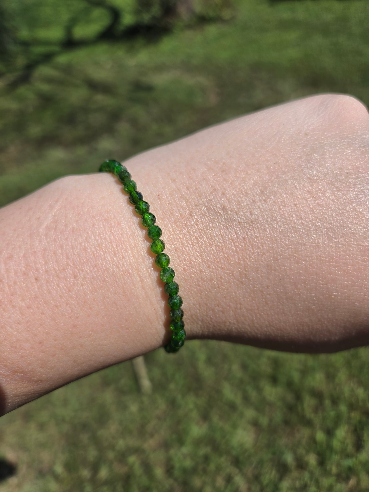 4mm Diopside Faceted Bracelet