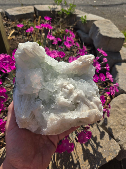 Green Apophyllite With Scolecite