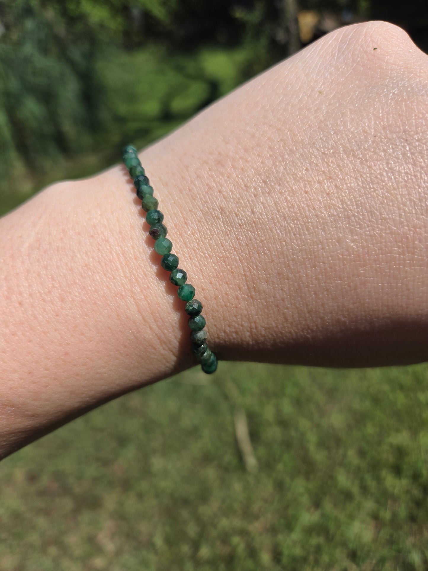4mm Emerald Faceted Bracelet (7.5)