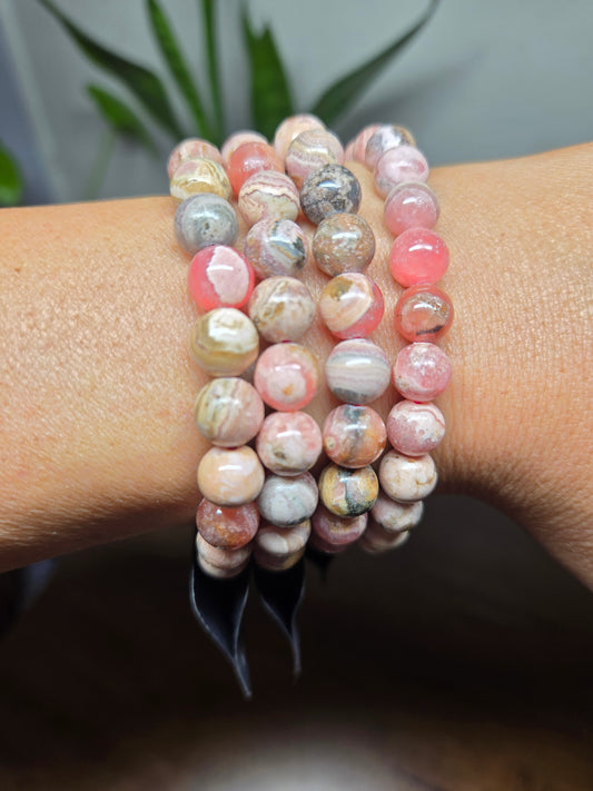 Rhodochrosite Braclets 8mm